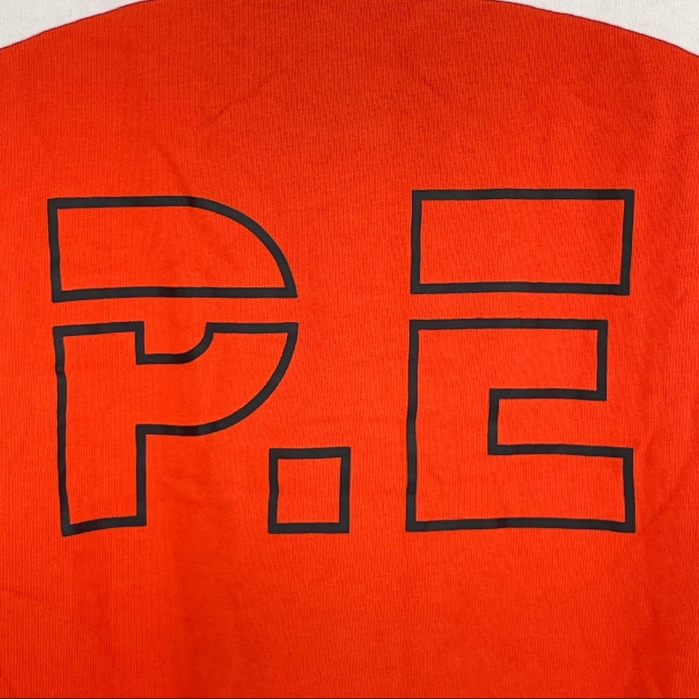 P.E. NATION RED ROCKET 3/4 SLEEVE TUNIC HOCKEY TOP ORANGE WHITE BLACK MEDIUM - Picture 7 of 10